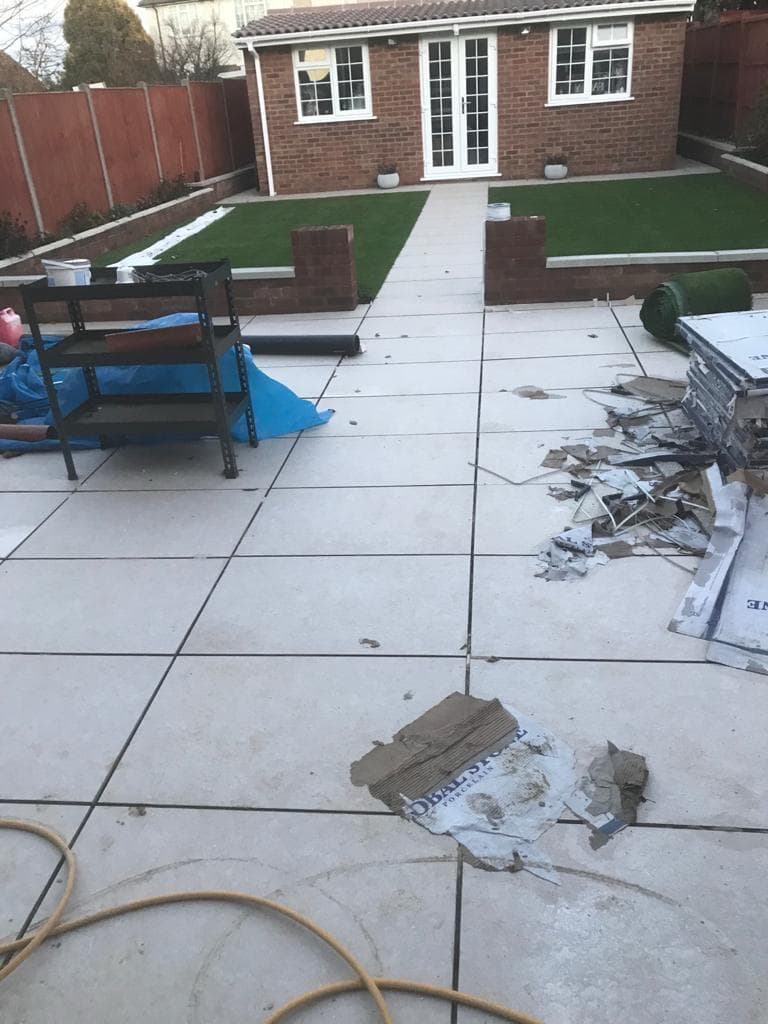 Garden patio paving in Wood Green